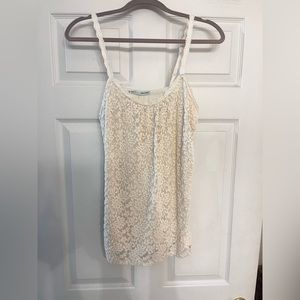 White lace tank top